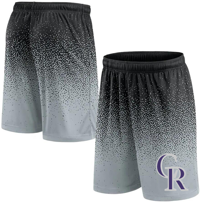 Men's Colorado Rockies Gray/Black Ombre Shorts